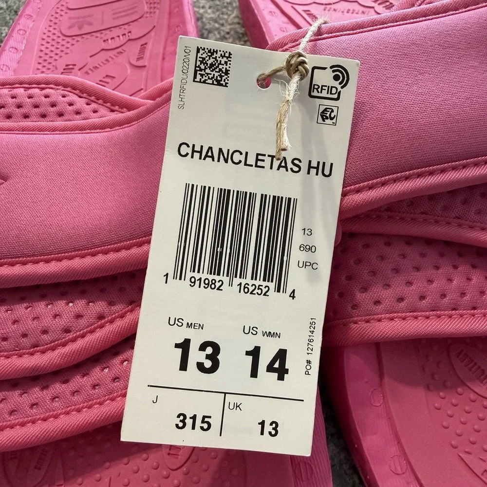 Adidas Boost Slides Mens 13 Humanrace HU Pharrell Williams Solar Pink FV7289